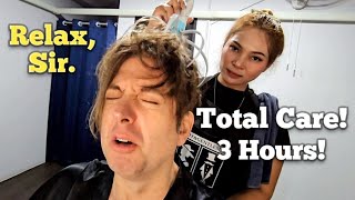 3 HOURS COULDNT MOVE or TALK ASMR Ear Cleaning Massage Facial amp Shave Pattaya Thailand 🇹🇭 [upl. by Kamerman]