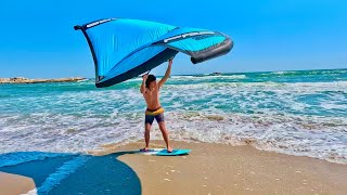 Skimboarding with a wing [upl. by Bowler509]