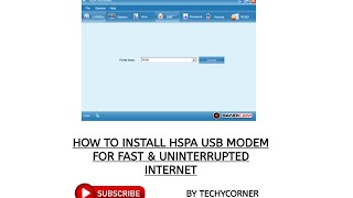 HOW TO INSTALL HSPA USB MODEM FOR FAST amp UNINTERRUPTED INTERNET CONNECTION [upl. by Menzies]