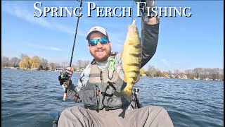 Spring Perch Fishing Lake Simcoe  New Kayak [upl. by Ahsiemak343]