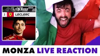 Our LIVE REACTION to Leclercs Italian Grand Prix win [upl. by Tjader382]