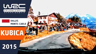 KUBICA onboard Rallye MonteCarlo 2015 Ford Fiesta RS WRC Stage 11 [upl. by Meek]