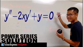 POWER SERIES SOLUTION TO DIFFERENTIAL EQUATION [upl. by Anayek418]