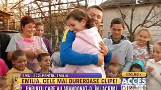 Părinții Emiliei cei care au abandonato în lacrimi la întâlnirea fiicei lor [upl. by Lourie]