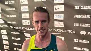 Cole Hocker after running a new PB in the mile at 2023 Bowerman Mile at Pre Classic [upl. by Ulita244]