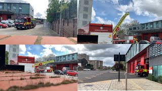 London Fire Brigade  Dagenham Fire Station F411 Pump Ladder Turnout F411F412 Returning New 64m TL [upl. by Comstock]