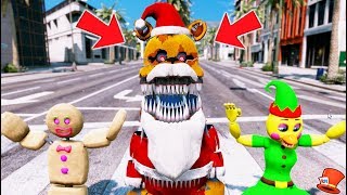 NEW EVIL SANTA NIGHTMARE FREDBEAR ANIMATRONIC GTA 5 Mods FNAF RedHatter [upl. by Aurelio]