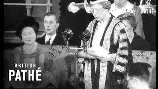 Queen Mother Receives Degree At Leeds 1954 [upl. by Keri]