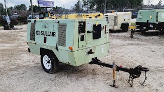 AIR COMPRESSOR SULLAIR 185DPQ  JD 4045DF Engine [upl. by Ailiec]