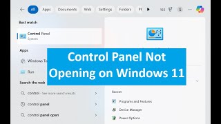 Control Panel Not Opening on Windows 11 [upl. by Tan266]