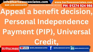 Appeal a benefit decision Personal Independence Payment PIP Universal Credit [upl. by Ahsekad]