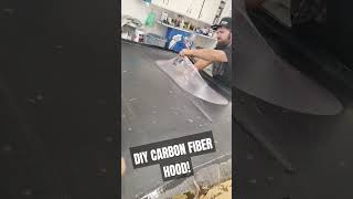 Peeling the film off our new hood challenger carbon asmr satisfying peeling [upl. by Araeic]