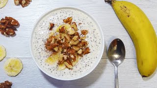 Banting Banana Nut Chia Porridge Recipe  LCHF Banting Breakfast Ideas [upl. by Mathis]