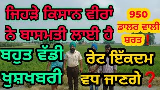 ਬਾਸਮਤੀ ਵਾਲੇ ਕਿਸਾਨਾਂ ਲਈ ਬਹੁਤ ਵੱਡੀ ਰਾਹਤ ਦੀ ਖਬਰ  Basmati prices may go up [upl. by Sigfrid525]