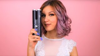 Short Hair Curls using Wylera Dreamwave Hair Curler with stellacini [upl. by Marline]