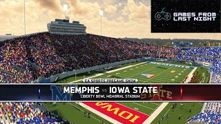 EA Sports NCAA Football 14  Exhibition Game  Memphis vs Iowa State  AutoZone Liberty Bowl [upl. by Eellehs]