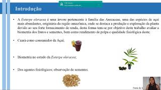 BIOMETRIA RENDIMENTO DE POLPA E QUALIDADE FISIOLÓGICA DE AÇAÍ Euterpe oleracea – ARACAEAE [upl. by Rogerson]