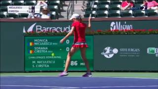 Tennis Hotshot Monica Niculescus forehand slice winner [upl. by Saxena]