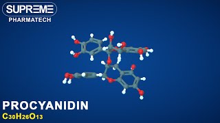 Procyanidin A and B type  C30H26O13  3D molecule [upl. by Ecinereb]