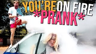 MY SISTERS ON FIRE PRANK [upl. by Ylrahc]