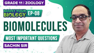 Biomolecules Class 11 Biology Ep 8 Chapter 9  Important Questions for NEET Zoology 2023 Exam [upl. by Auoh81]