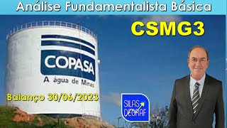 CSMG3  CIA DE SANEAMENTO DE MINAS GERAIS  COPASA SA ANÁLISE FUNDAMENTALISTA PROF SILAS DEGRAF [upl. by Wyon]