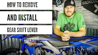 How to remove and change Dirt Bike Gear Shift Lever or Pedal YZ250FX [upl. by Fillbert]