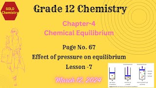 Grade 12 New Course Chapter 4 Effect of Pressure on equilibrium [upl. by Neve]