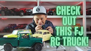 Toyota FJ45 Landcruiser rc pickup truck review  112 rc scale truck by FMS [upl. by Gile227]