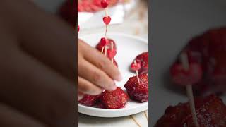 Cranberry Sauce Meatballs  Healthy Meatballs  How to Make Cranberry Meatballs  Healthier Steps [upl. by Akiehsal983]