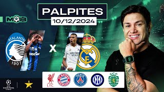 PALPITES DE FUTEBOL PARA O DIA 10 12 2024  BILHETE PRONTO TERÇOU NO MUNDO BET [upl. by Cullan]