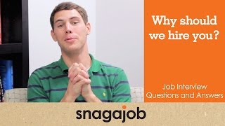 Job interview questions and answers Part 6 Why should we hire you [upl. by Colier]