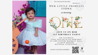 Fiona OLIVETTE 1st Birthday Party [upl. by Lupita]