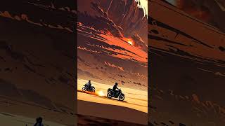 Futuristic Desert Adventure Race Through Endless Sands 4K Anime Scene [upl. by Beverlee]