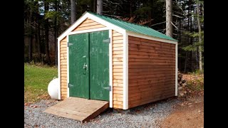 quotThe Vermonter Shedquot  Basic Affordable Heavy Duty Storage Shed  DIY Pre Cut Kit 8X8 to 10X20 [upl. by Wickman]