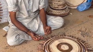 Incredible process of making wooden clock woodworking wood work experiment making shorts [upl. by Delcina183]