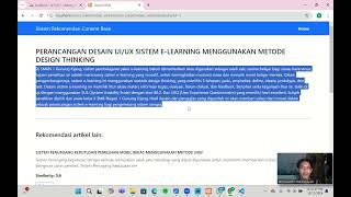 DEMO APLIKASI SISTEM REKOMENDASI CONTENT BASE [upl. by Edualcnaej]