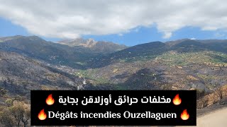 مخلفات حرائق أوزلاقن بجاية dégâts incendies Ouzellaguen Bejaia [upl. by Rann]