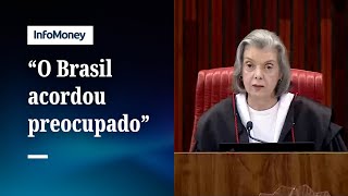 Cármen Lúcia fala sobre explosões em Brasília [upl. by Ninazan]