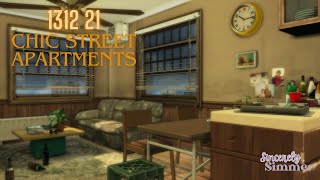 1312 21 Chic Street Apartments  Sims 4  Speed Build  CC [upl. by Olivie327]