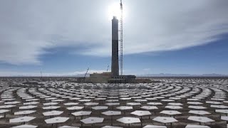 Chinas largest solar power tower project installs nearly 12000 heliostats [upl. by Eniahpets485]