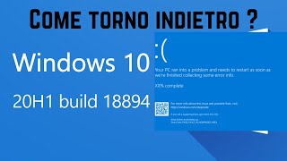 Problema Windows 20H1  20H2 Come recuperare e installare versioni precedenti con Rufus  ITA [upl. by Ayardna]