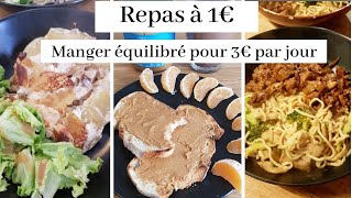 3 idées de repas à 1€  VEGAN SAIN ET ECONOMIQUE [upl. by Terces]