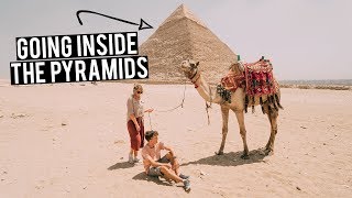 you can go inside the pyramids  Exploring the Great Pyramids of Giza  Egypt [upl. by Neih]