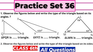 6th Std Math Practice Set 36  Standard 6 practice set 36  Triangles amp Their Properties [upl. by Marijn]