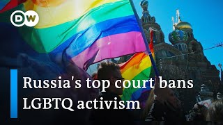 Russias top court bans LGBTQ activism  DW News [upl. by Naarah]