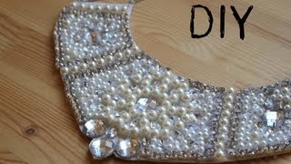 DIY Collar de perlas y piedras Swarovski [upl. by Nehgam]