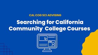 Searching for California Community College Courses [upl. by Daryl]