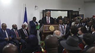 Haiti’s new interim prime minister Alix Didier FilsAimé takes office [upl. by Concoff]