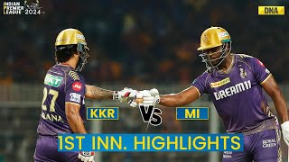 KKR VS MI Highlights 1st Innings Kolkata Knight RIders Make 157  Mumbai Indians  IPL 2024 [upl. by Alver136]